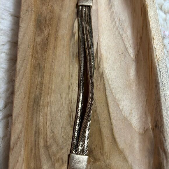 Urban Outfitters Leather Triple-Strand Bracelet Magnetic Close - Picture 3 of 3